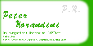 peter morandini business card